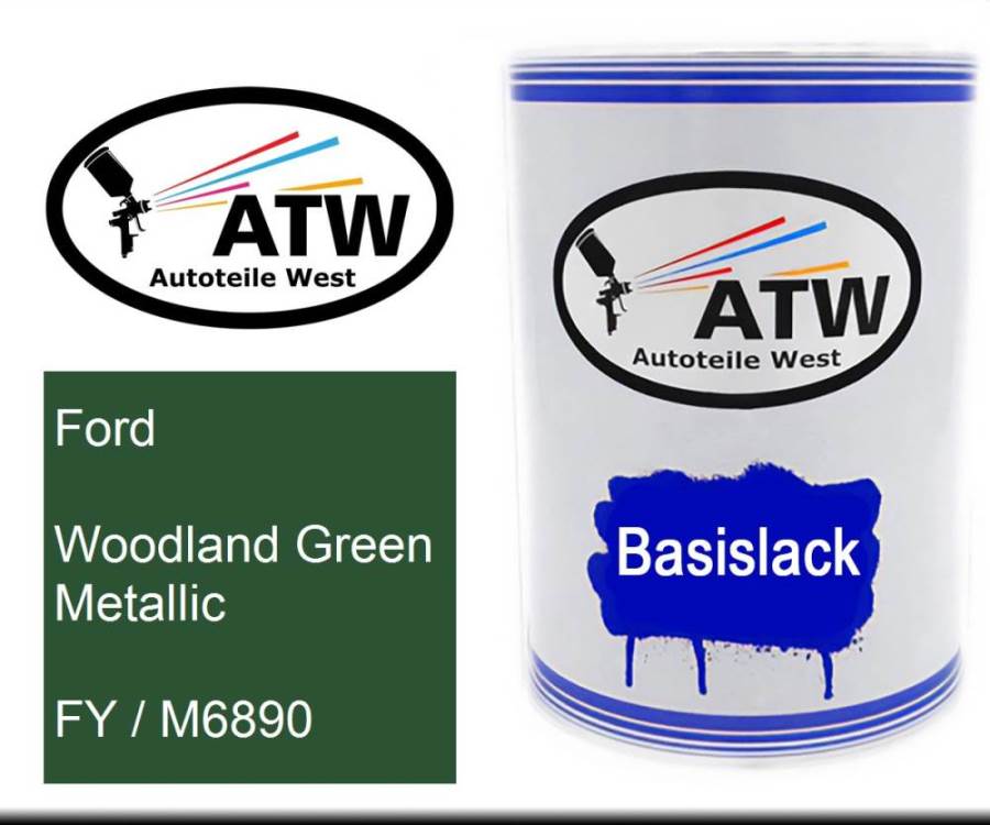 Ford, Woodland Green Metallic, FY / M6890: 500ml Lackdose, von ATW Autoteile West.